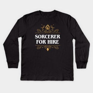 Sorcerer For Hire Kids Long Sleeve T-Shirt